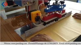 Machine for making polyethylene raincoat Video