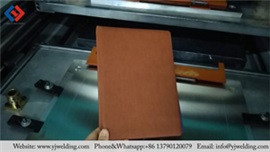 Notbook cover making machine, Notebook shell welding machine Video