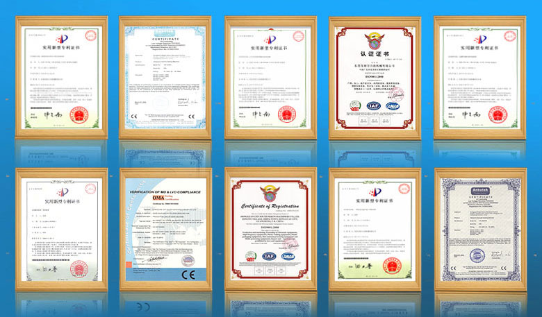 Certificate for Yongjia Machinery