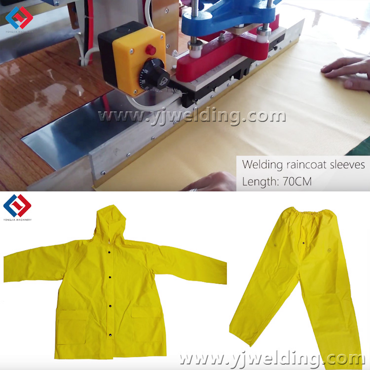 Sample for raincoat making machine